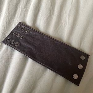 Brown Leather Wrist Wallet